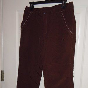 WOMENS THE NORTH FACE BROWN NYLON PANTS SIZE 10 EXCELLENT CONDITION